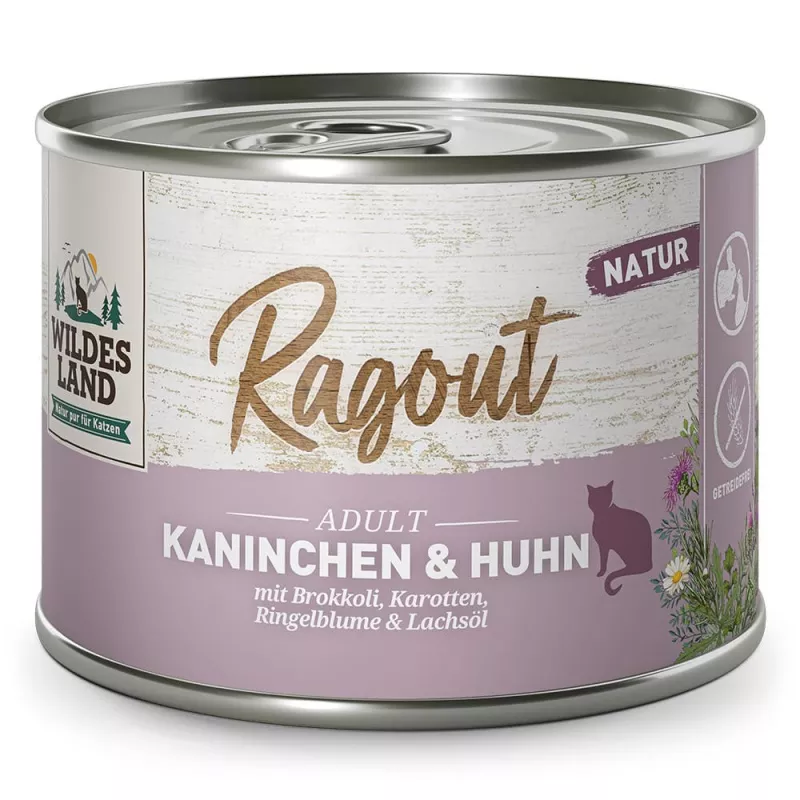 Wildes Land Nassfutter Ragout Kaninchen & Huhn mit Brokkoli 180g